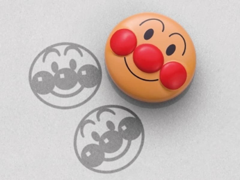 大好きなアンパンマンの絵もスタンプだから簡単!