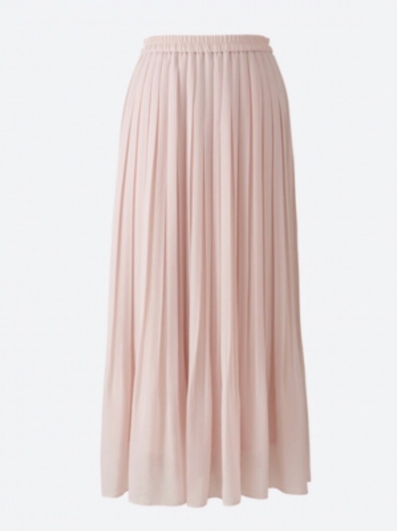 UNIQLO, ユニクロ,春物,トレンド,ハイウエストシフォンプリーツスカート,きれいめ,スカート,プリーツ,プリーツスカート,シフォン,透け感