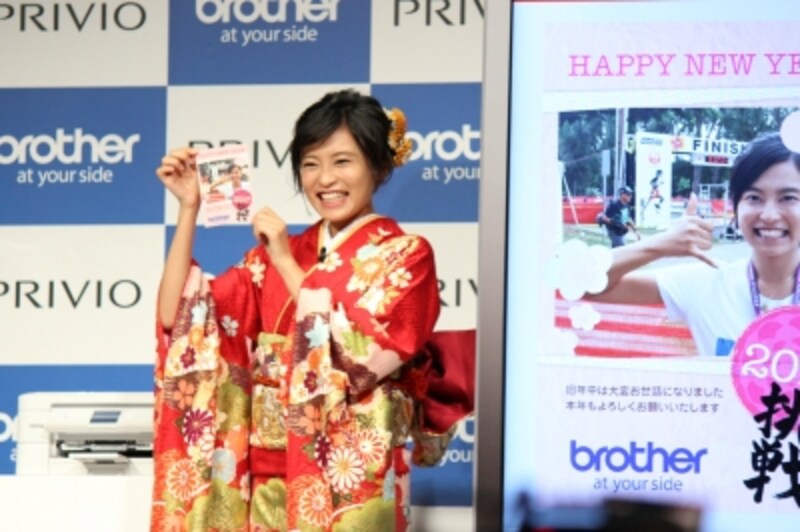 印刷の出来に大満足のようす