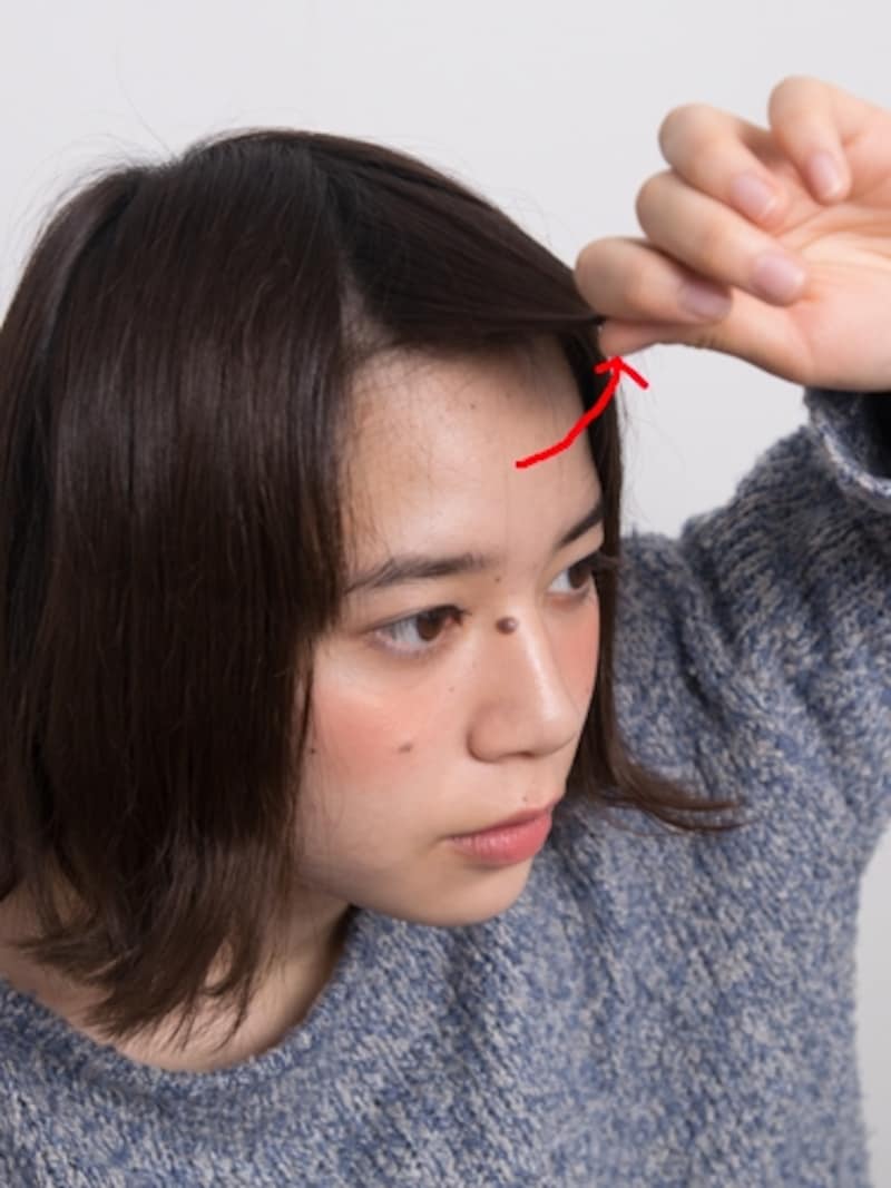 45度くらいを目安に引き上げる