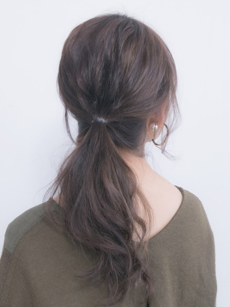 おくれ毛の出し方・バック