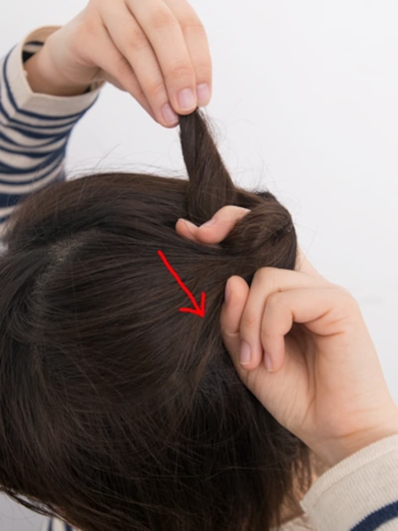 そのまま真下に通す