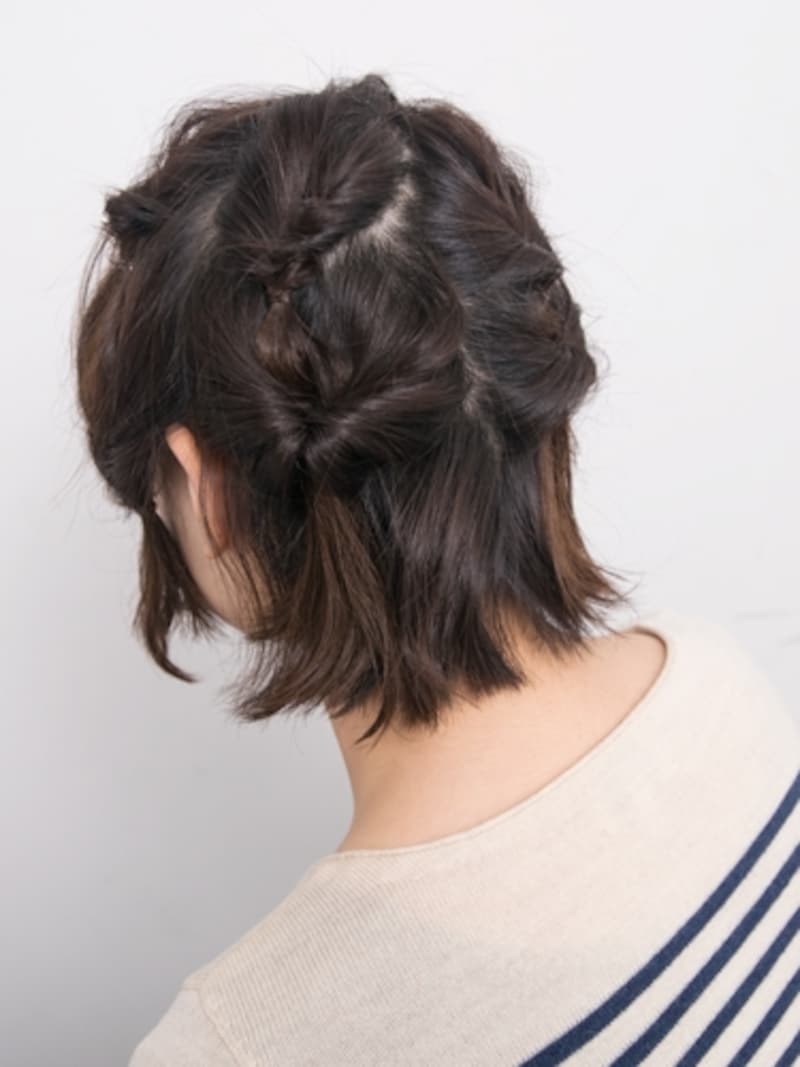 くるりんぱハーフアップ応用編