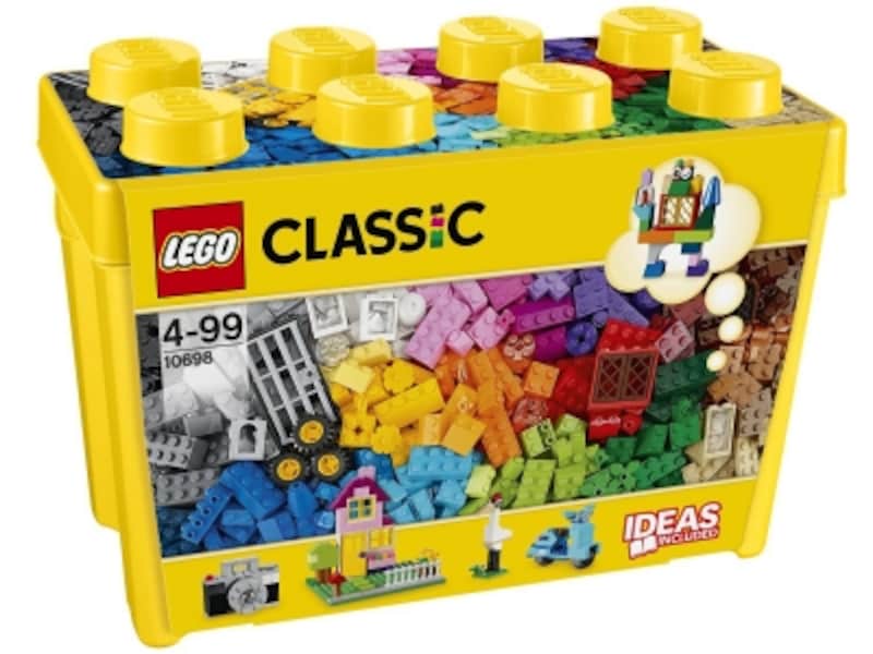 大量のパーツをすっきり収納できるプラスチック製のボックスがとても便利