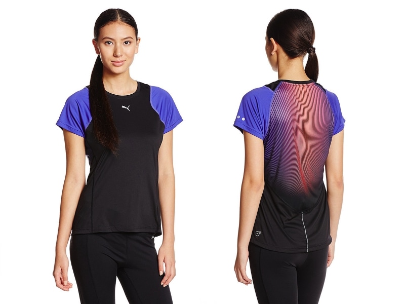 (プーマ)PUMA ランニング グラフィック 半袖Tシャツ ブラック