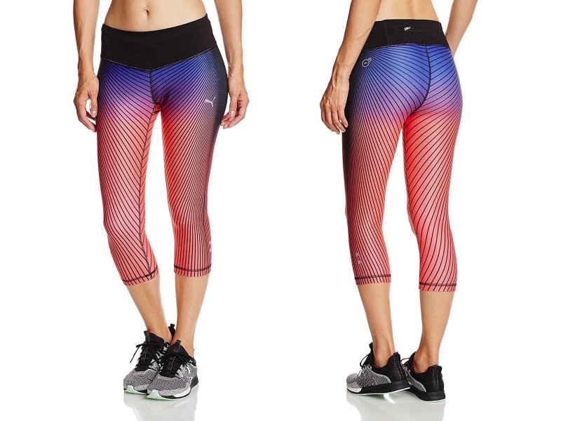 (プーマ)PUMA ランニング グラフィック 3/4タイツ レッド ブラスト/ブラック/ローヤル ブルー