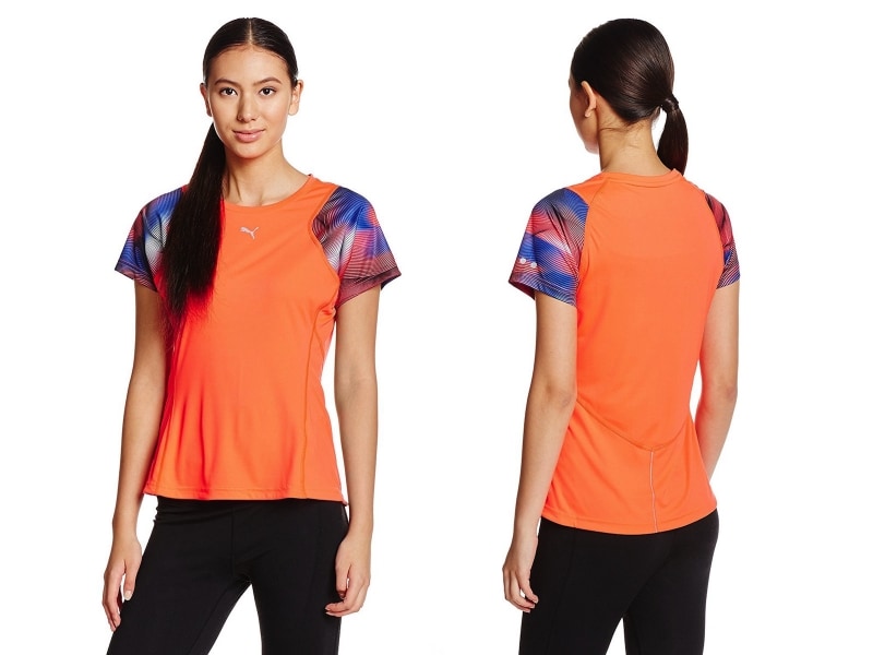 (プーマ)PUMA ランニング グラフィック 半袖Tシャツ レッド ブラスト