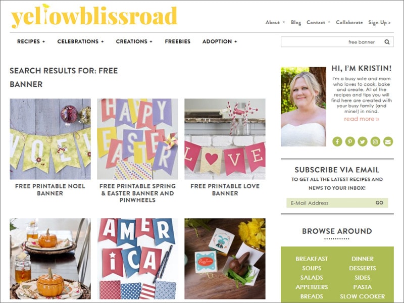ガーランドテンプレート素材無料ダウンロード・印刷  yellowblissroad free banner