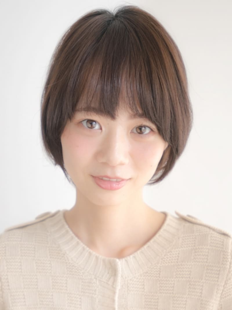 丸みのあるショートスタイル
