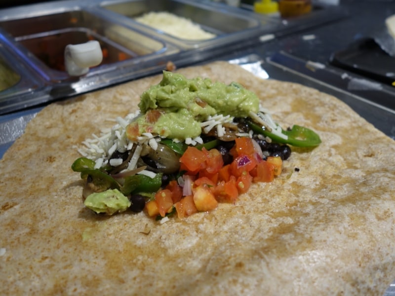 お肉抜き玄米全粒粉ブリトーの中身（フィリング）