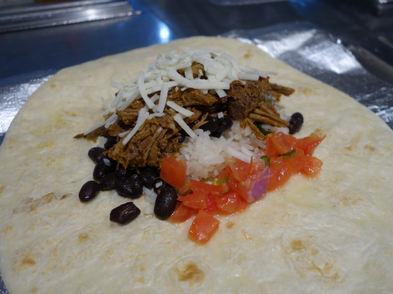 「GYG」定番ブリトーの中身（フィリング）