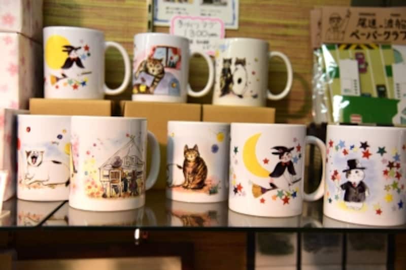 ネコが描かれた「てづくりマグ」