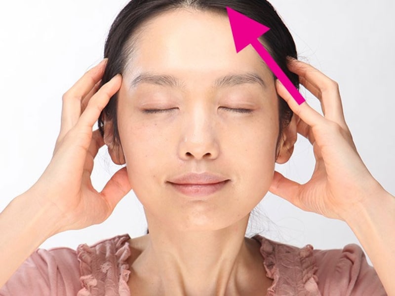 優しく円を描いて