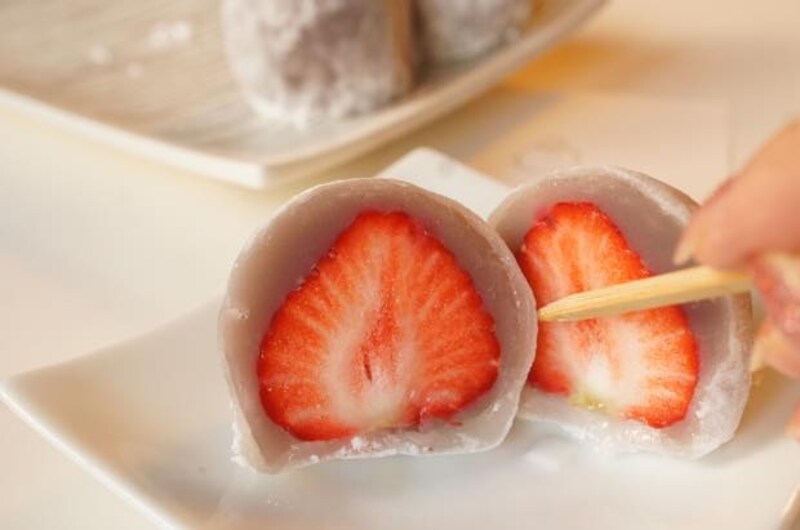 福岡県産あまおうを使用 苺が甘く小豆が上品な甘さ