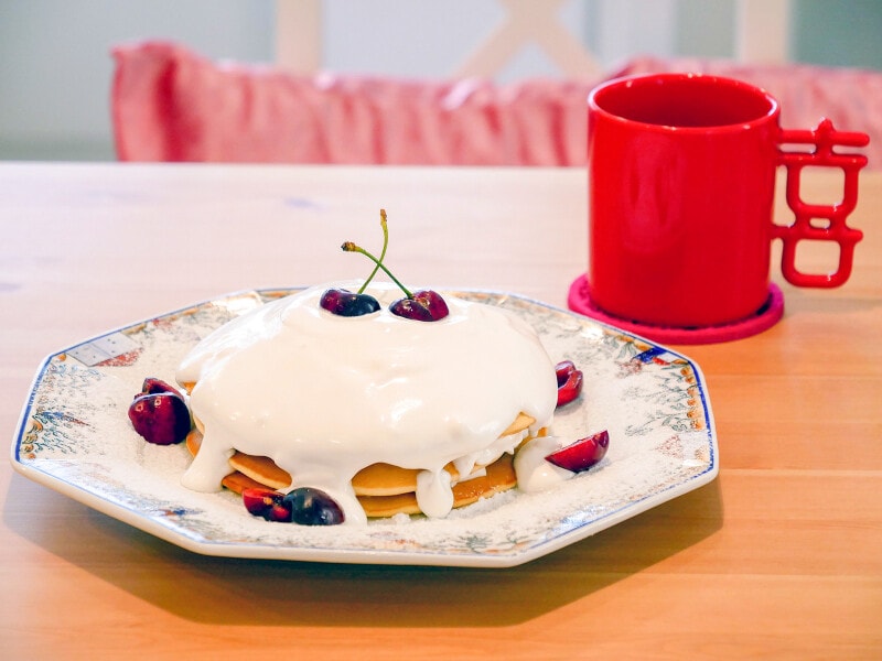 アメリカンチェリーのパンケーキ(1430円)