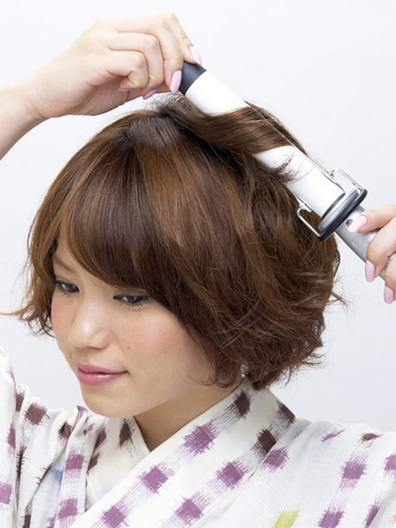 根元まで巻き込むとふんわりしやすい