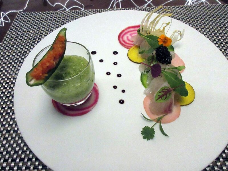 築地から直送された本日のカルパチョ 山葵風味