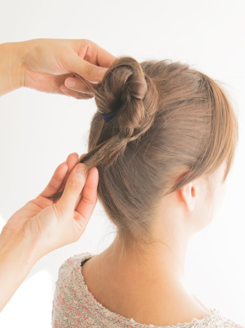 キュッと小さく巻きつけていく