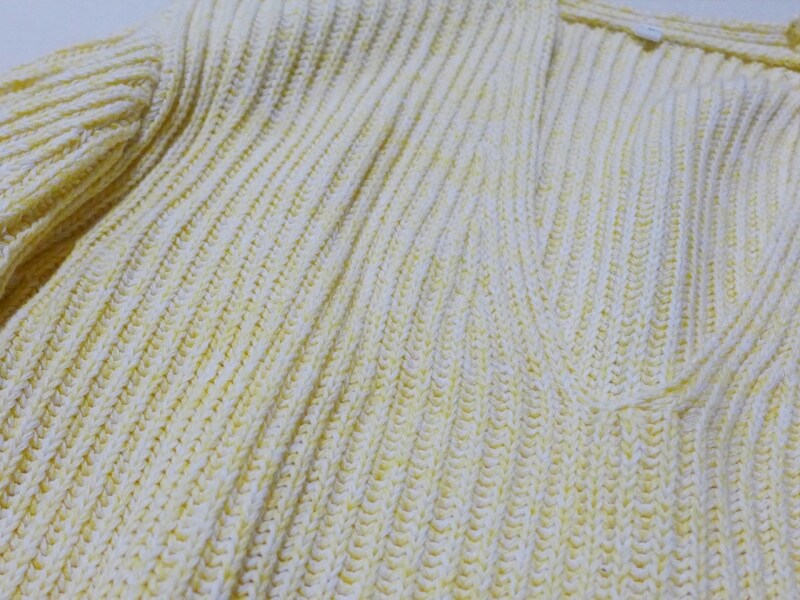 無印良品のオーガニックコットン畦編みセーター