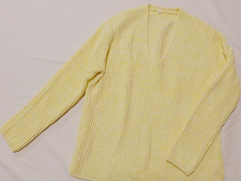 無印良品のオーガニックコットン畦編みセーター