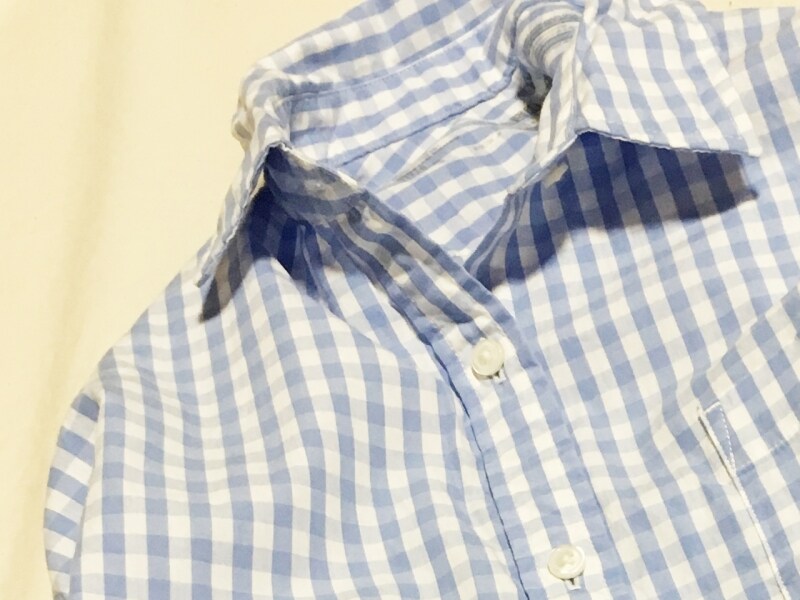 無印良品のオーガニックコットン洗いざらしギンガムチェックシャツ