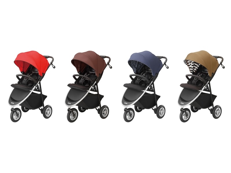 「スムーヴAC」のカラーは、レッド、ブラウン、ネイビー、オリーブの4色