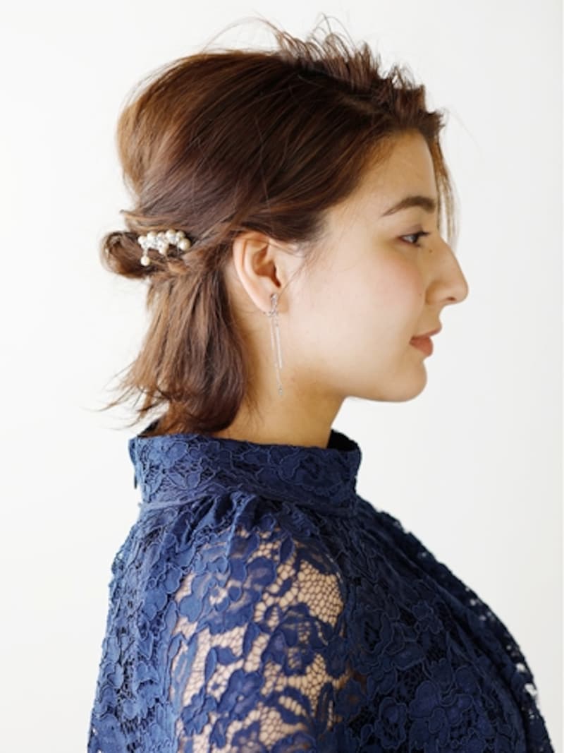 色っぽい!ショートカットの結婚式ヘアアレンジ