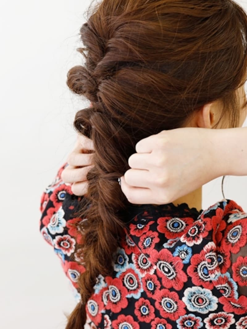 残りの髪でフィッシュボーン