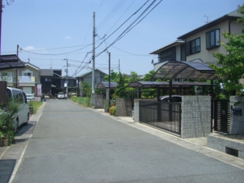 区画整理エリアを中心に築年数の新しい戸建が多い