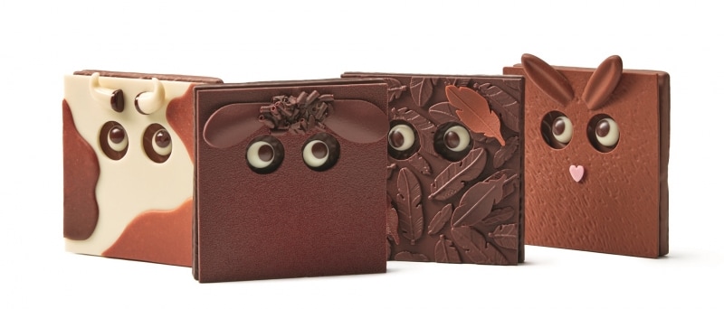 ウサギ、ニワトリ、ウシ、ヒツジがモチーフに