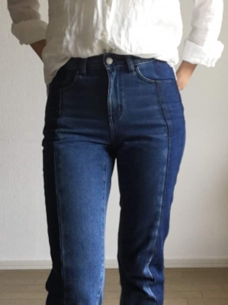 目安として、膝がポッコリ目立たないようなシルエットを選ぶのも一つのコツ