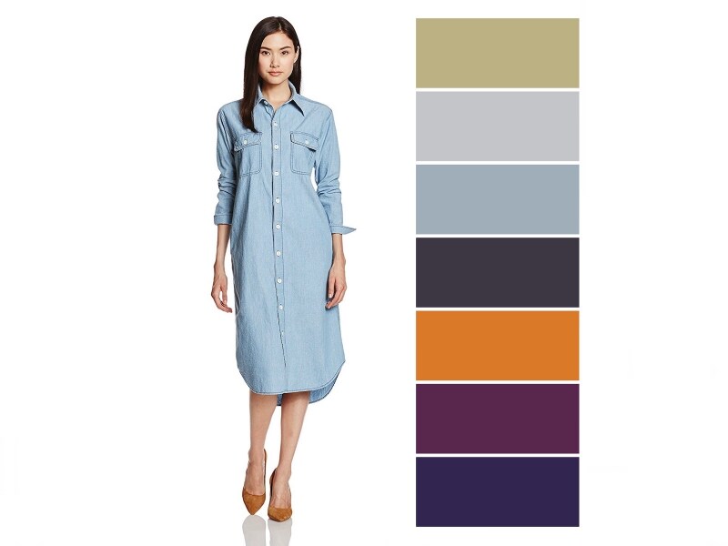 1.Sense(センス/知性)のカラーパレット 参考商品:THE SHINZONE(ザ シンゾーン) CHAMBRAY SHIRTS DRESS