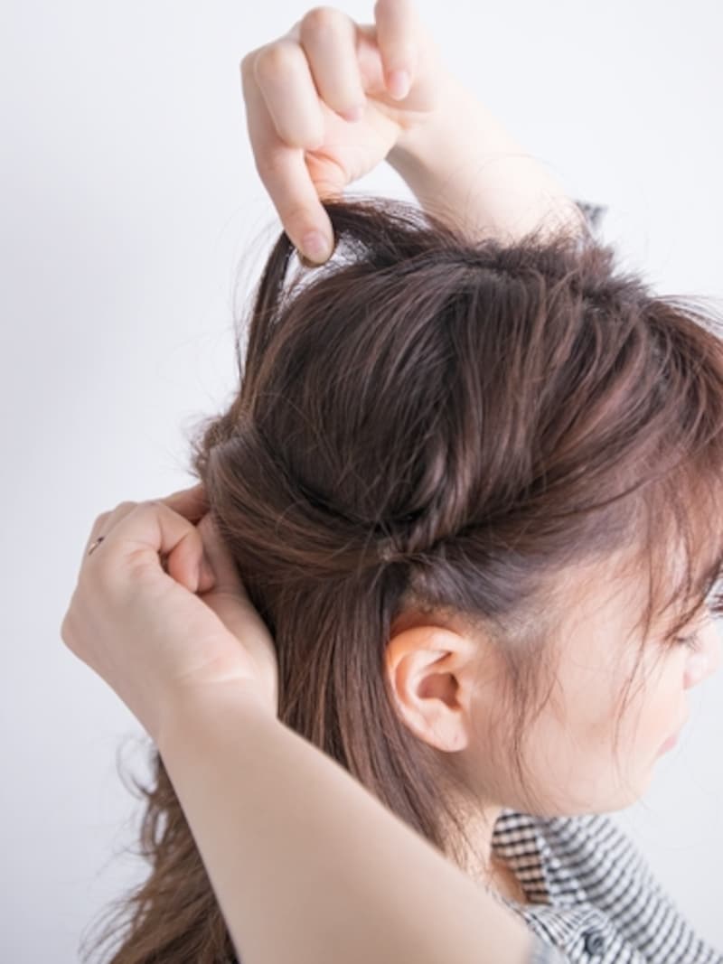 トップがふんわり見えるくらいがベスト