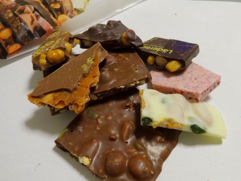 チョコレートを色々なサイズに