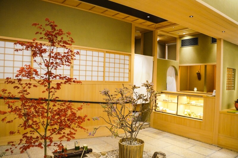 対茶漬けをイートインできるスペースもあります