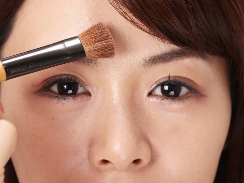 印堂部分のみにハイライトをオン