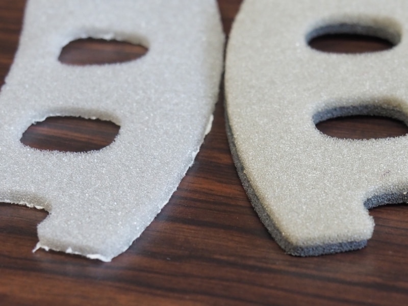 パッドには硬いものと柔らかい物がある