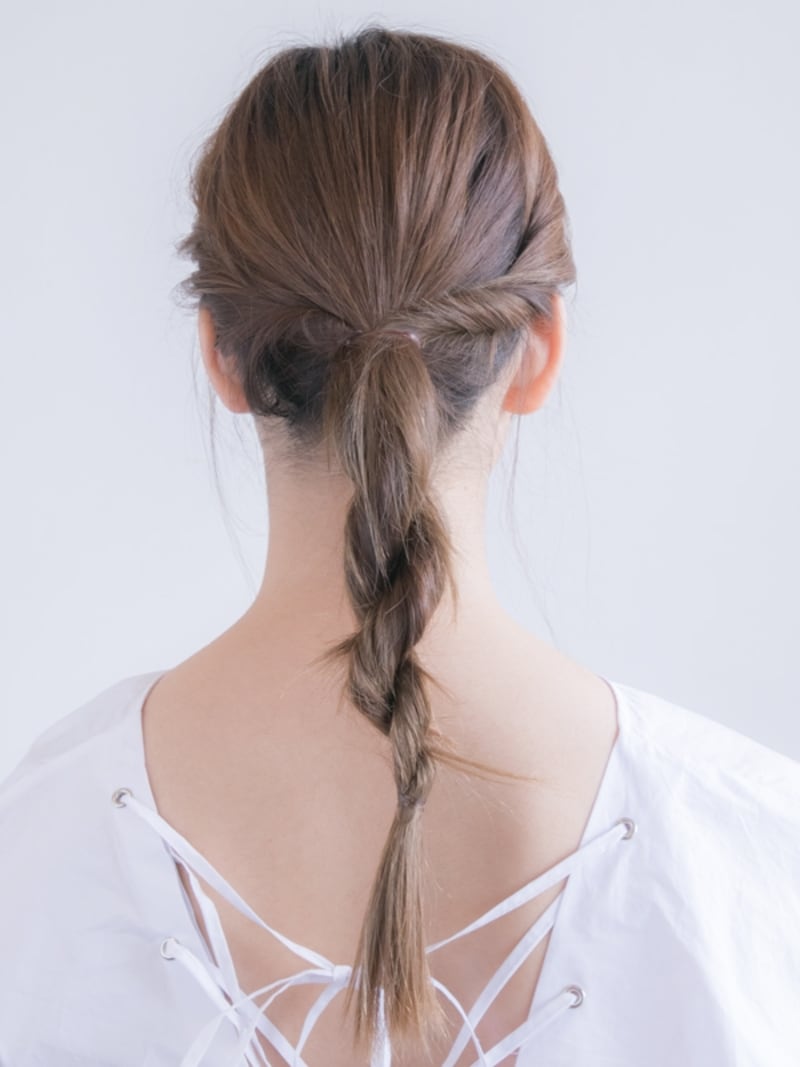 毛先はシリコンゴムで結ぶと目立たなくて良い。