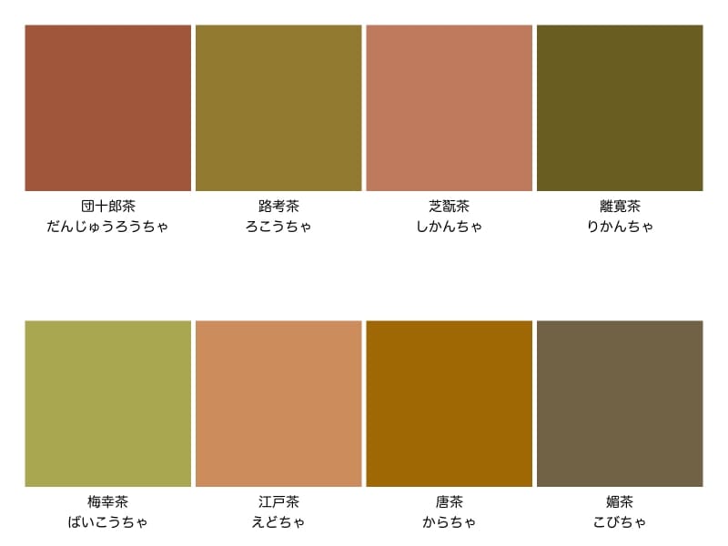 四十八茶の代表的な色名