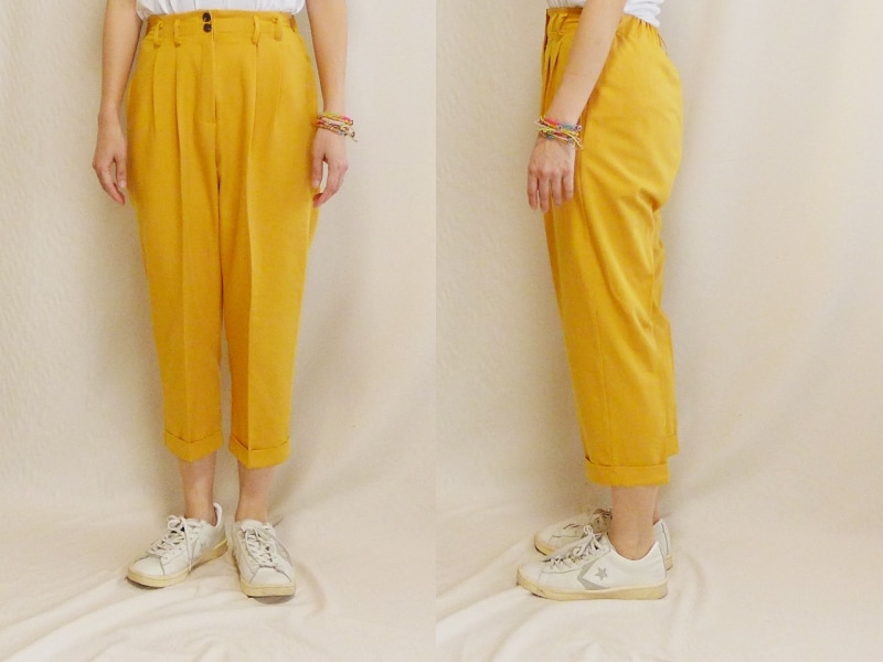 太めのロールアップパンツはほどよいルーズ感でキレイめにもカジュアルにも使いやすかった