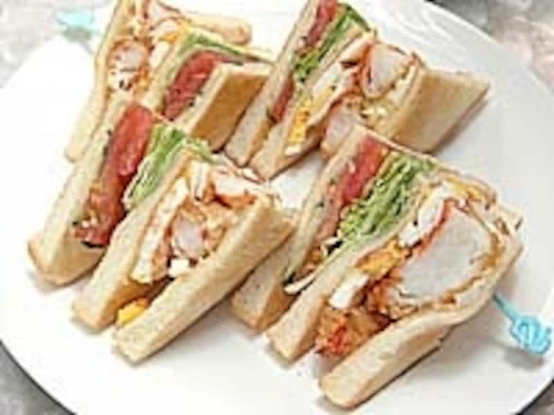 エビカツサンド650円は桜山荘と東山店のみのメニュー