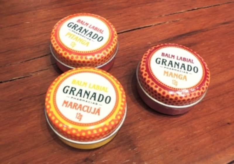 Granadoのリップバーム（パッションフルーツ、マンゴ、ピタンガ、ガラナ、グアバ）（各R23）