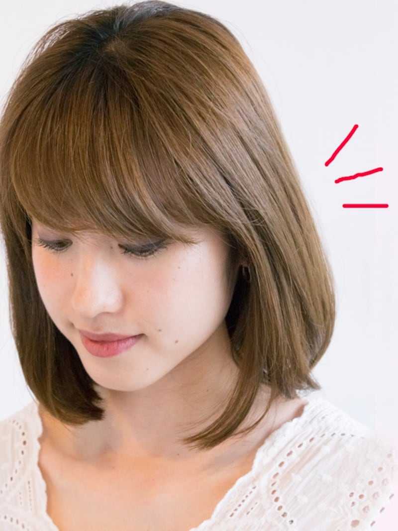 耳後ろのボリュームがすっきり!