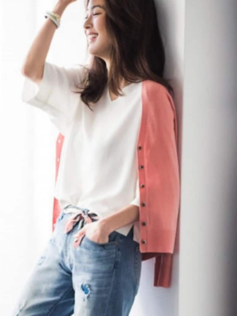 UNIQLO ,ユニクロ,着こなし,カーディガン,Vネックカーディガン,エクストラファインメリノ,アラフォー