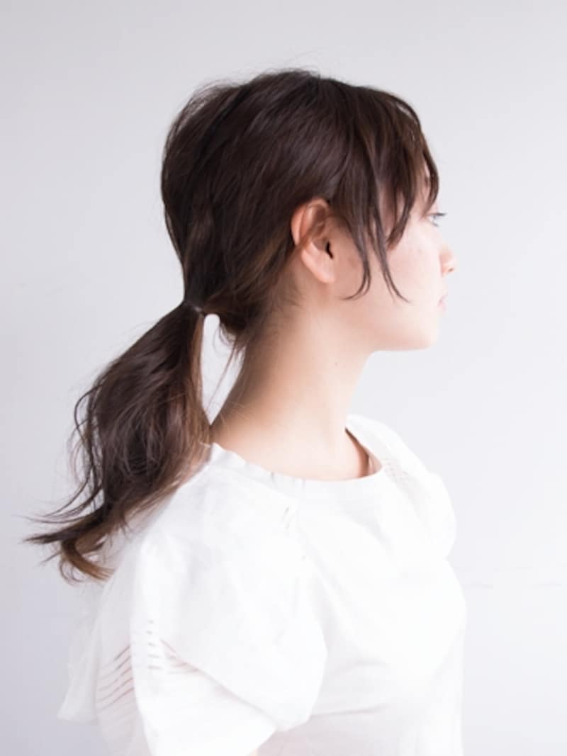 ベースの巻き方・ひとつ結び