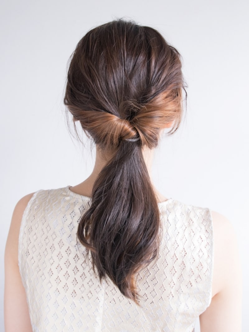 上から下に向かって一度くるりんぱ