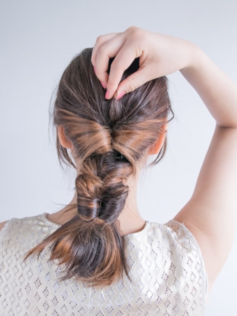 崩しすぎないよう指で少しずつ、つまみ出す