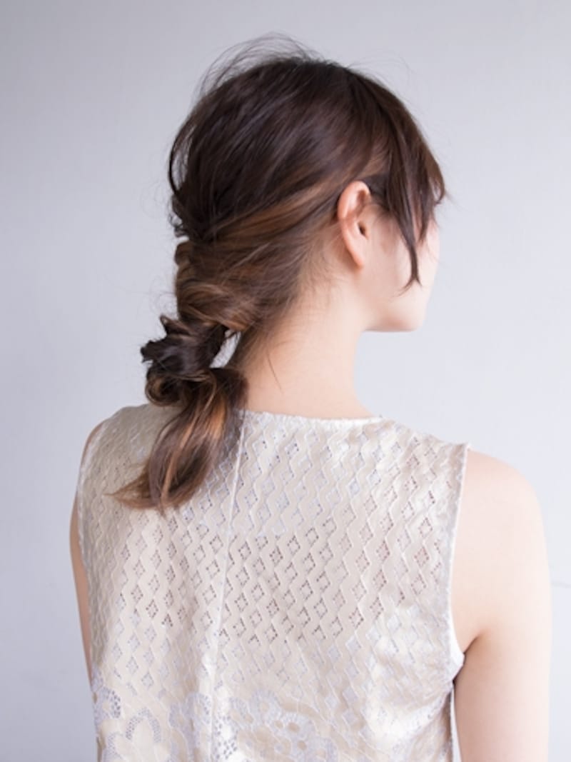 簡単くるりんぱアレンジ・ロング