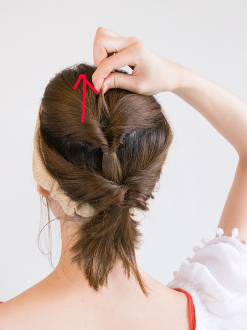 この辺りを引っ張り出すと頭の形がきれいに見える