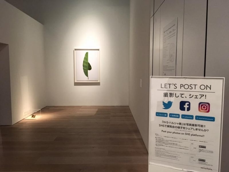 会場入り口の看板でSNSでの撮影に関する案内がでている